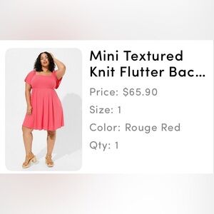 Torrid Size 1 Elegant Redish Orange Women's Dress